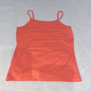 Peach color spaghetti tank top